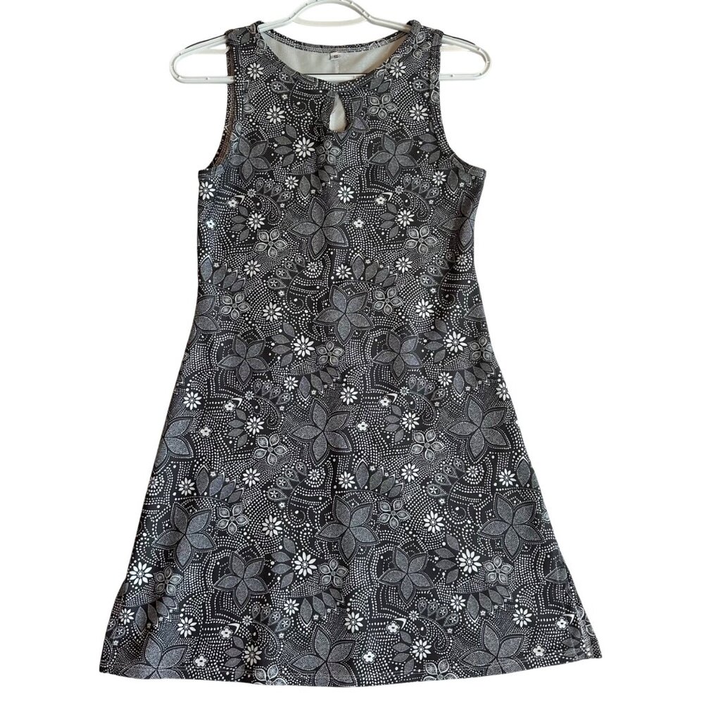 Nuu Muu Womens Ruu-Muu Activewear A Line Dress Pockets Size S Gray Floral